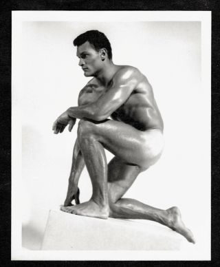 Vintage 1960 Male Model Bruce Of Los Angeles 4x5 Photo Handsome Dbw Stamped Gay