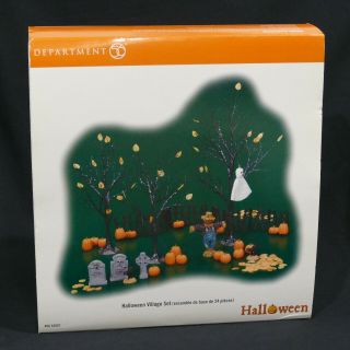 Department 56 Halloween Graves/trees/scarecrow 52957 Missing Ghost 22pc