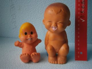 Baby Girl Boy Potty Badpan Vintage Rubber Toy Doll Biserka Yugoslavia Art Puppet