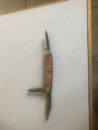 Vintage Purina 3 Blade Pocket Knife Kutmaster Utica USA 2