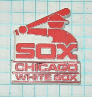 Vintage Chicago White Sox Baseball Logo Rubber Refrigerator Magnet 2
