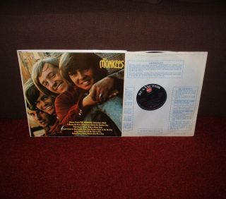 The Monkees 1st Lp 1966 Rca Mono 1st 1/1 Withdrawn 2000 Copies Only