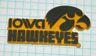 Vintage University Of Iowa Hawkeyes Team Logo Rubber Refrigerator Magnet 1
