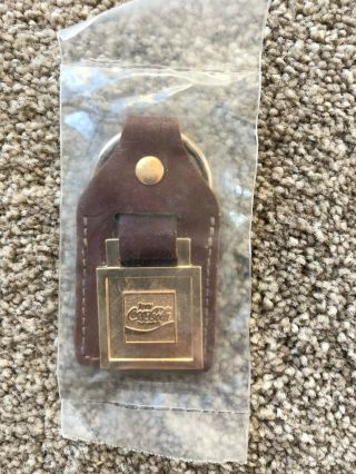 Vintage Coca Cola Leather Fob Key Ring
