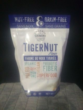 Organic Gemini - Gluten,  Paleo Tigernut Flour - 16 Oz Bag.  Exp.  1/29/20