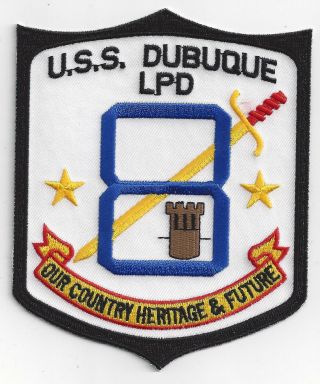 Uss Dubuque Lpd 8 - Military Patch - Us Navy - Cat No.  C7249