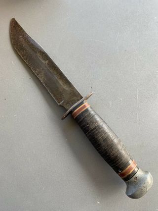 Vintage WW2 era PAL RH - 36 USA Fighting Combat Knife.  Estate item as - found 2