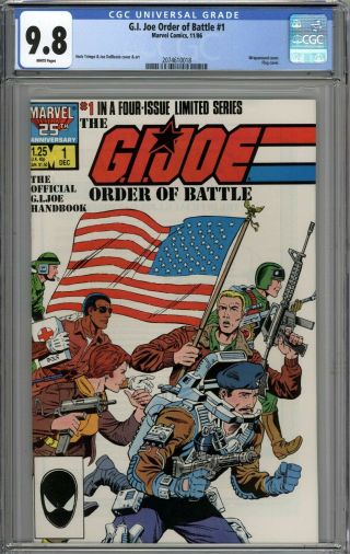 G.  I.  Joe Order Of Battle 1 Cgc 9.  8 Nm/mt White Pages