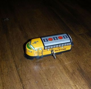 Wind Up Express Train Rio Grande Tin Toy With Key Made In Japan