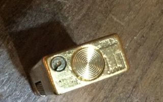 Vintage Dunhill Rollagas Gold Plated Lighter Made In Switzerland Patented