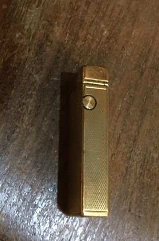 Vintage Dunhill Rollagas Gold Plated Lighter Made In Switzerland Patented 3