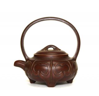 Vintage Chinese Yixing Zisha Purple Clay Ceramic Teapot