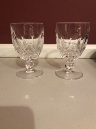 Vintage Waterford Crystal Colleen Set 2 Water Goblets 5 1/4” 9 Oz