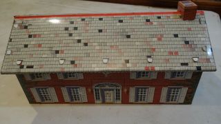 Vintage Marx Tin Litho 1859 Brick House From The Civil War Playset Building Only