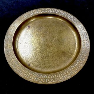 Rare Signed Tiffany Vintage Tiffany Gold Dore Bronze Plate Number 1737