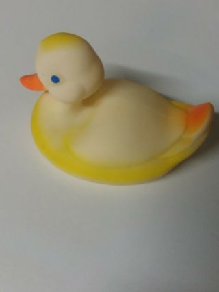 Vintage 1950s Rubber Duck Duckling Toy - Collectible -