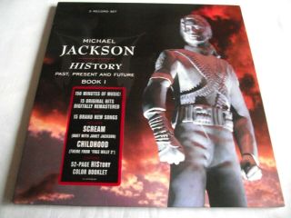 Michael Jackson History,  Past Present Future Book 1 1995 3 X Lp,  Book -