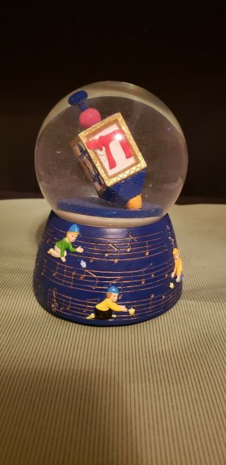 Vintage Hanukkah Dreidel Snow Globe Wind - Up Music Box For Lord N Taylor