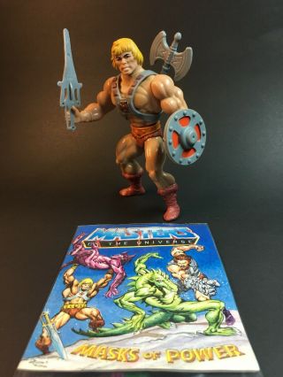 Vtg Mattel Masters Of The Universe He - Man Figure Complete,  Comic A - 101
