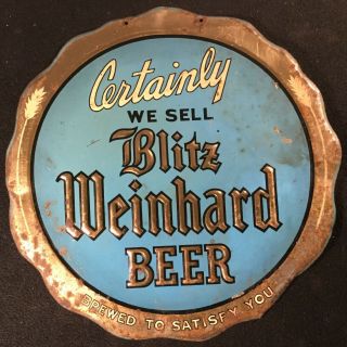 Vintage Blitz Weinhard Beer Sign Aluminum Leyse?