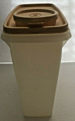 Tupperware 469 - 6 Sheer Cereal Container w/ Almond Lid Seal 12 Cup 3