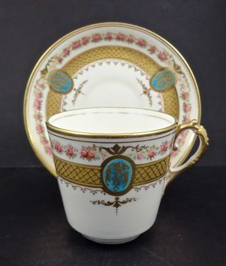 Antique English Tea Cup & Saucer,  Unmarked 2