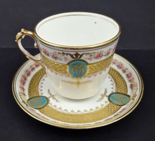 Antique English Tea Cup & Saucer,  Unmarked 3