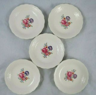 Vintage Spode Copeland Claudia Butter Pat Small Dish Jewel Embossed Floral 10 Pc 2