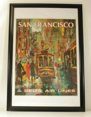 Vintage Delta Air Lines Travel Poster San Francisco By Jack Laycox