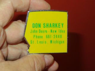 Vin.  1950 John Deere Idea Lufkin Tape Measure Don Sharkey St.  Louis Michigan