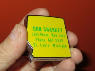 Vin.  1950 JOHN DEERE Idea LUFKIN Tape Measure Don Sharkey St.  Louis Michigan 2