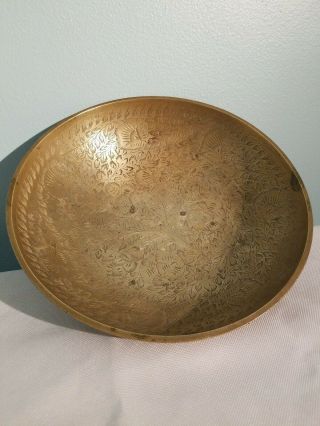 Very Rare Antique Hand Crafted Tibetan Bowl Prayer India Metal Vintage