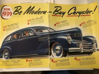 1939 Chrysler Royal Sedan 20x13” 2 - Page Ad - Great Garage Decor 2