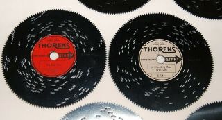 10 Vintage AD 30 Thorens Music Box Discs CHILDREN ' S SONGS & LULLABIES 3