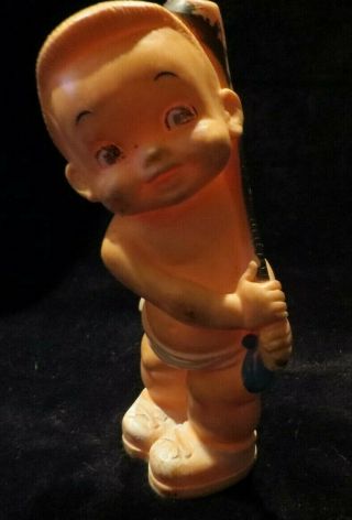 Vintage Rubber Baby Squeaky Toy With Golf Club