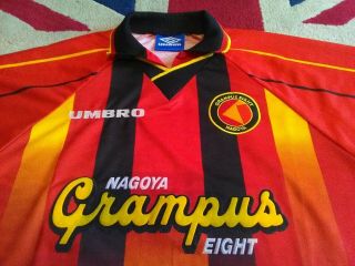 Vintage Nagoya Grampus Eight 1996 Umbro Home Shirt Large