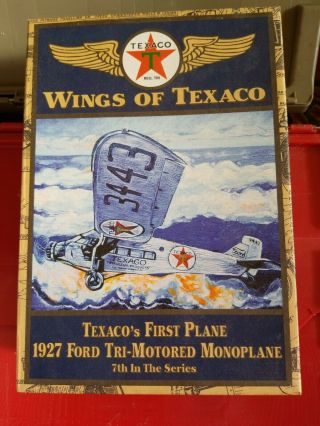 Wings Of Texaco 1927 Ford Tri - Motored Monoplane Coin Bank Ertl Collectible Nib