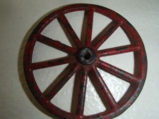 Vintage Toy Cast Iron Horse Drawn Stage Coach Carriage Wagon One Wheel Only Part