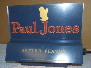 Vintage Paul Jones Distillery Lighted Advertising Bar/tavern/store Sign J0953