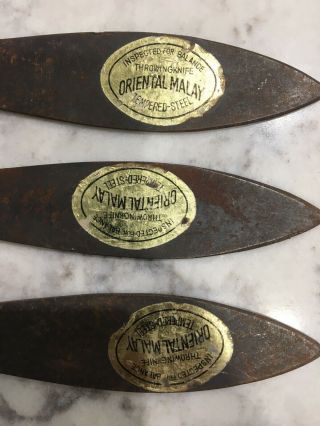 Vintage Throwing Knife (3) Oriental Malay 2
