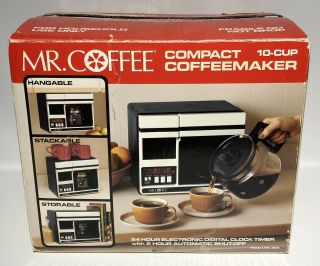 Vintage Mr Coffee 10 Cup Compact Coffee Maker Utc - 303 Countertop 1990