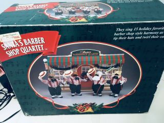 Vintage Mr Christmas Santa ' s Barber Shop Quartet Animated Musical w/ Box 1999 2