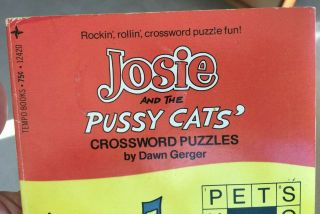 Rare Vintage Josie and the Pussycats TV Cartoon Crossword Puzzle Book 1976 Wow 2