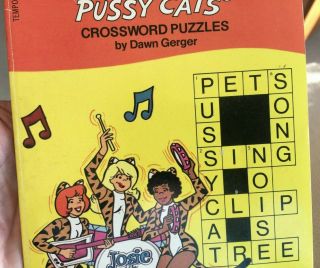 Rare Vintage Josie and the Pussycats TV Cartoon Crossword Puzzle Book 1976 Wow 3