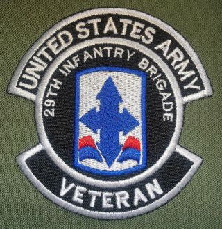 Us Army 29th Infantry Brigade Veteran Patch Sew (b178)