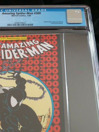 CGC 9.  2 (NM -) Spider - Man 300 (2006) mini comic reprint DVD Promo RARE 3
