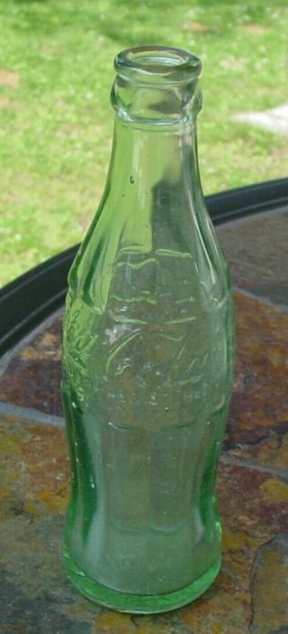 Vintage Coca - Cola Coke Green Glass Bottle Muskegon Michigan 6.  5 Ounce