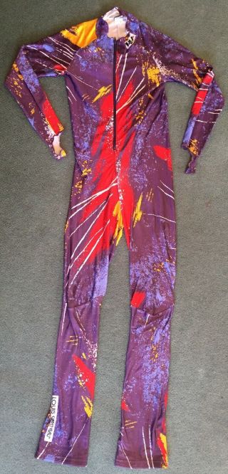 Vintage Louis Garneau Ski Race Skin Suit One Piece Track Monosuit Mens Xl Colour
