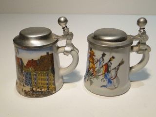 Vintage M S Germany Miniature Steins Porcelain Steins 2