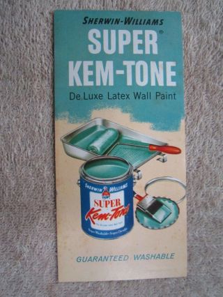 1959 Sherwin Williams Kem - Tone Wall Paint Brochure